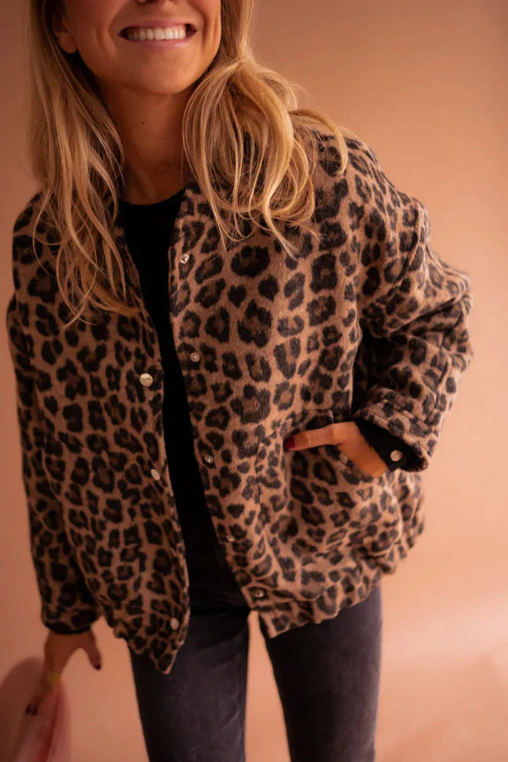 Leopard Print Button-Up Jacket | Cozy & Trendy | Fall Essential