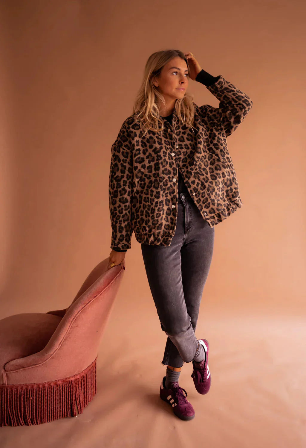 Leopard Print Button-Up Jacket | Cozy & Trendy | Fall Essential