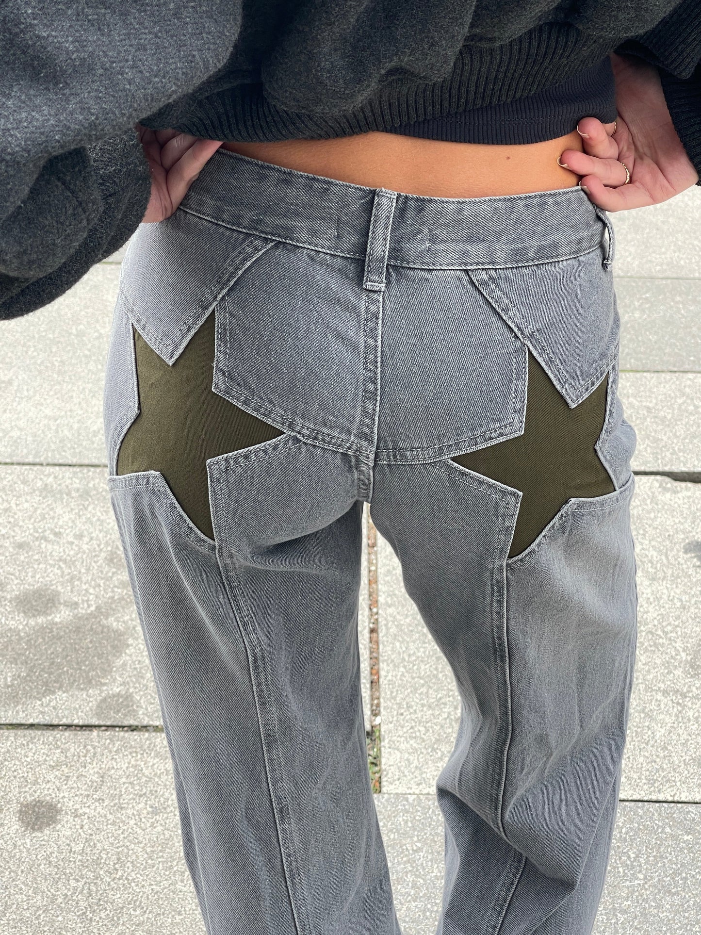 Star Patch Jeans | Trendy & Playful | Perfect for Casual Streetwear