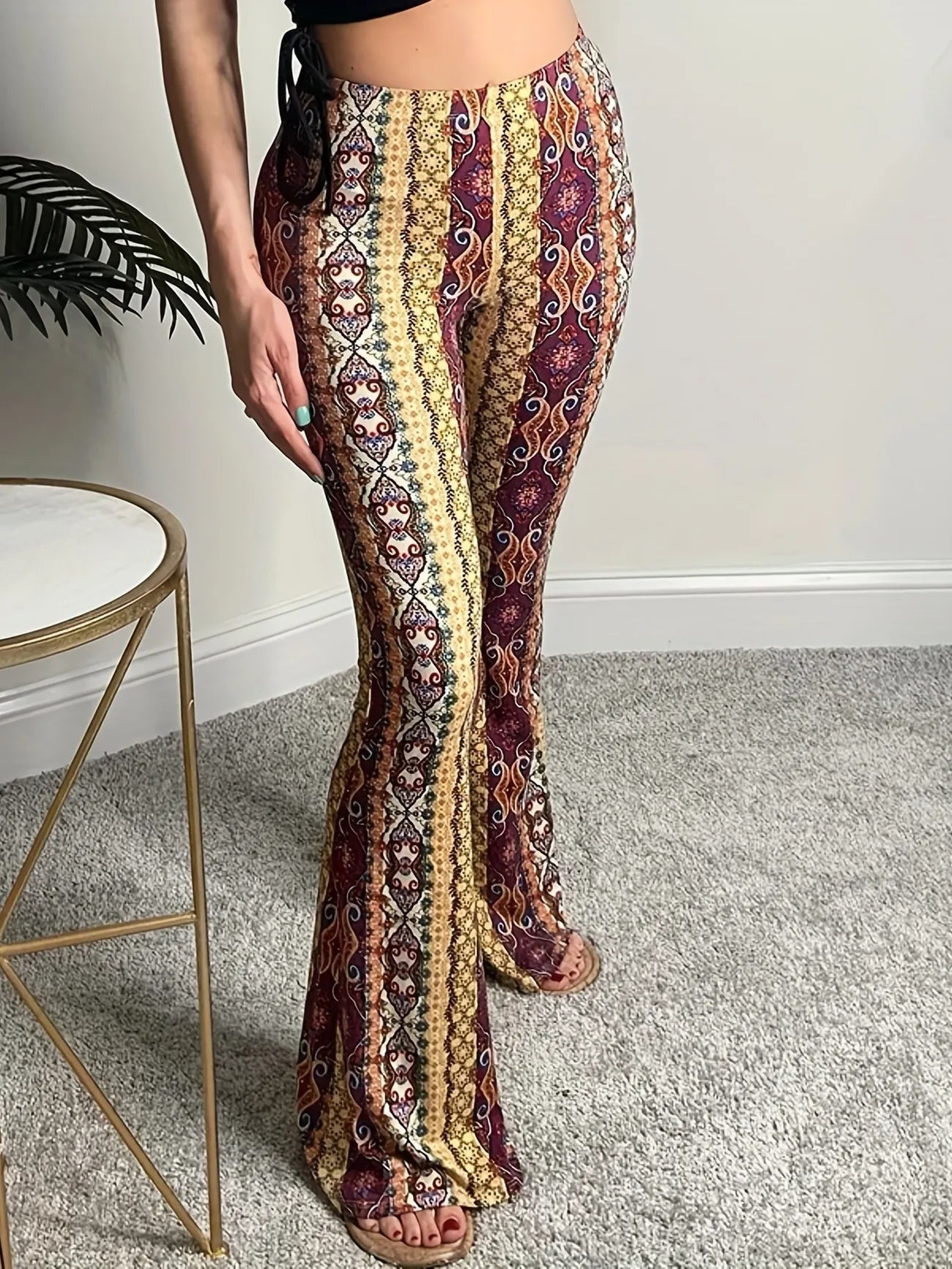 Boho Flare Pants | High Waist | Retro Chic