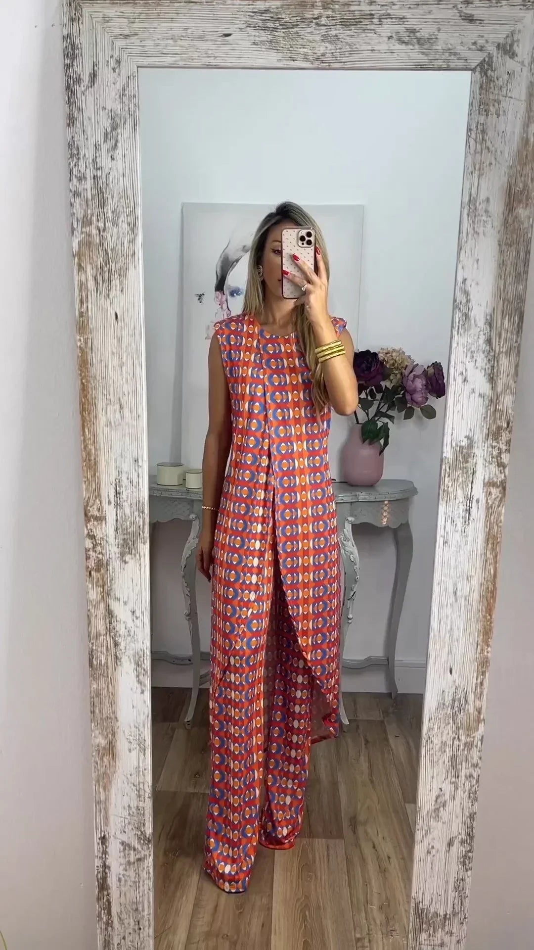 Boho Print Sleeveless Jumpsuit | Flowy & Elegant | Statement Look