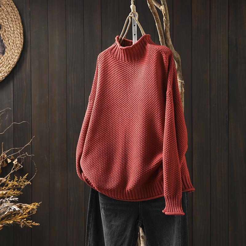 Oversized Knit Sweater | High Neck | Cozy & Chic