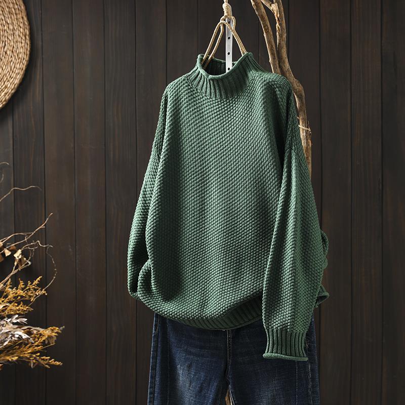 Oversized Knit Sweater | High Neck | Cozy & Chic