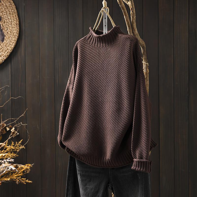 Oversized Knit Sweater | High Neck | Cozy & Chic