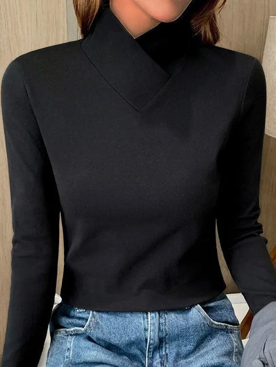 Asymmetrical Turtleneck Top | Elegant | Minimalist and Chic