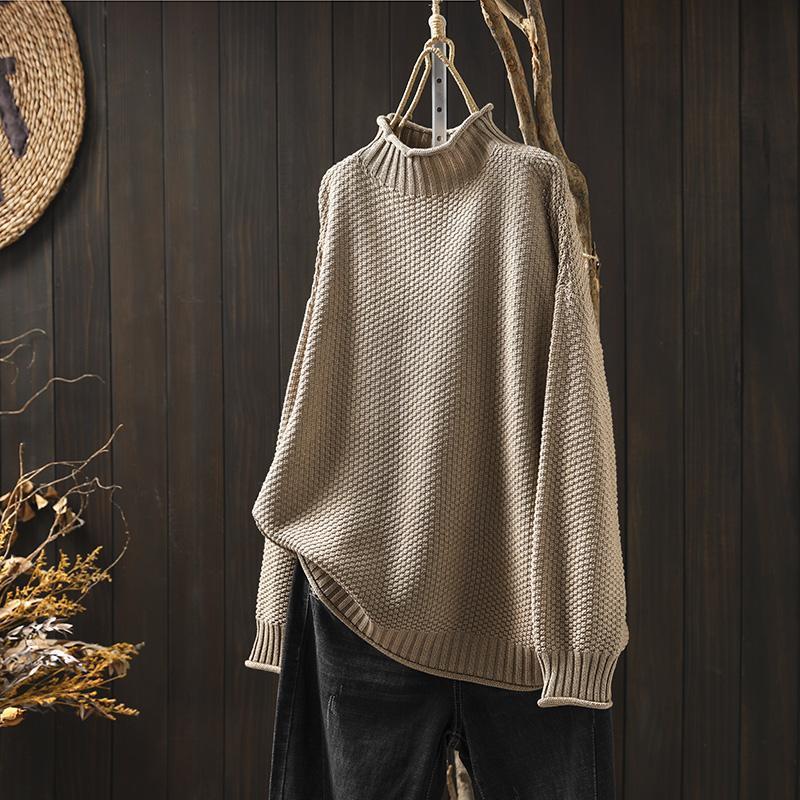 Oversized Knit Sweater | High Neck | Cozy & Chic