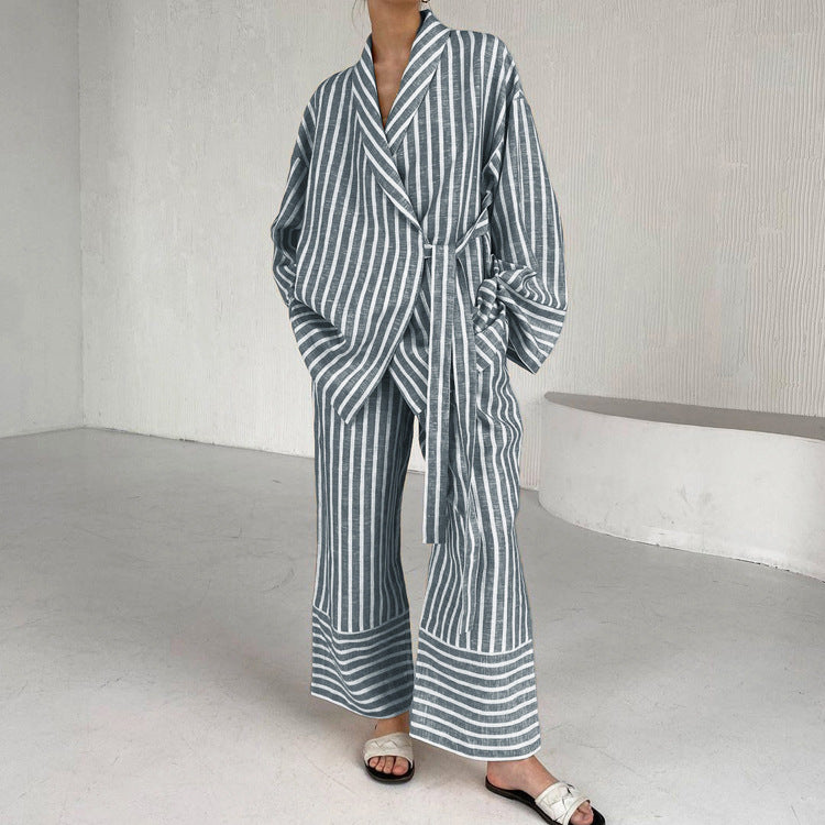 Linen Striped Set | Breathable & Chic | Relaxed Fit