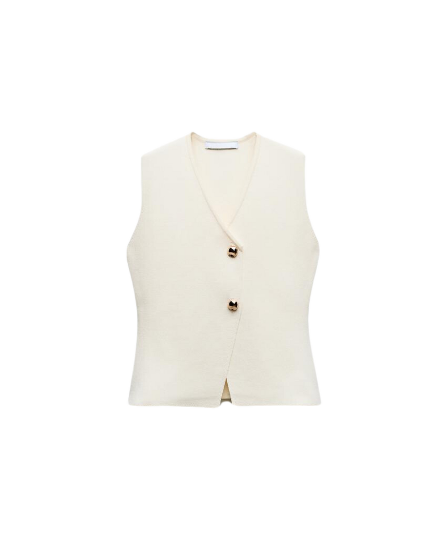 Sleeveless Buttoned Vest | Elegant & Timeless | Chic Layering Piece