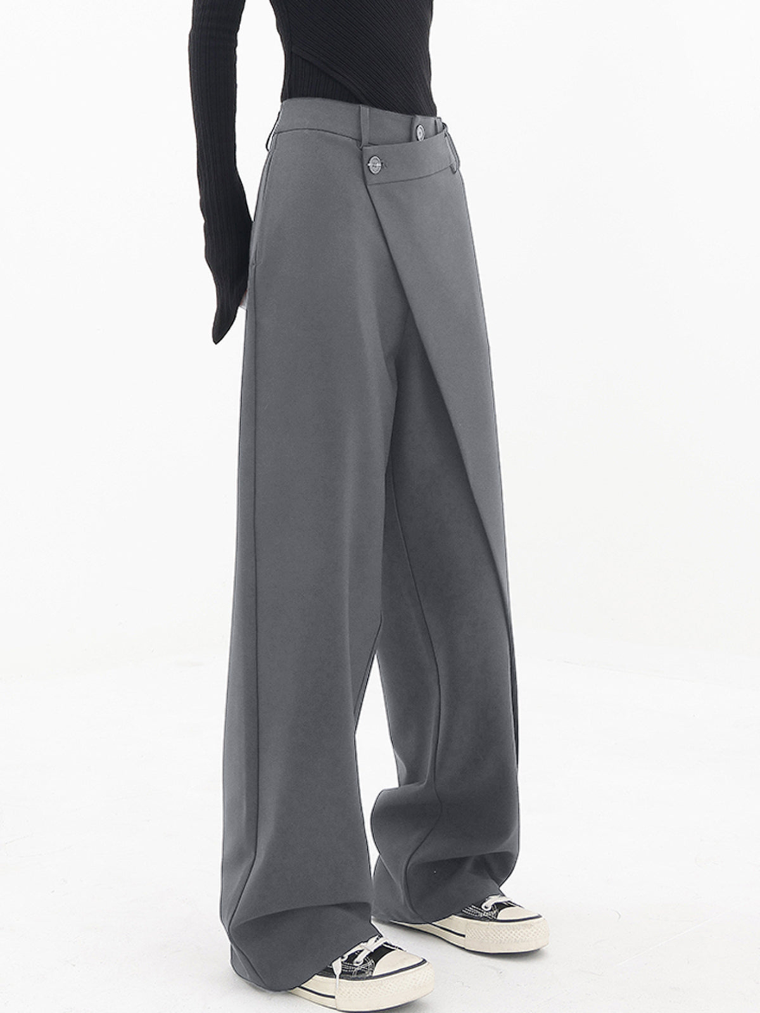 Asymmetrical Wide-Leg Pants | Elegant | Contemporary Design