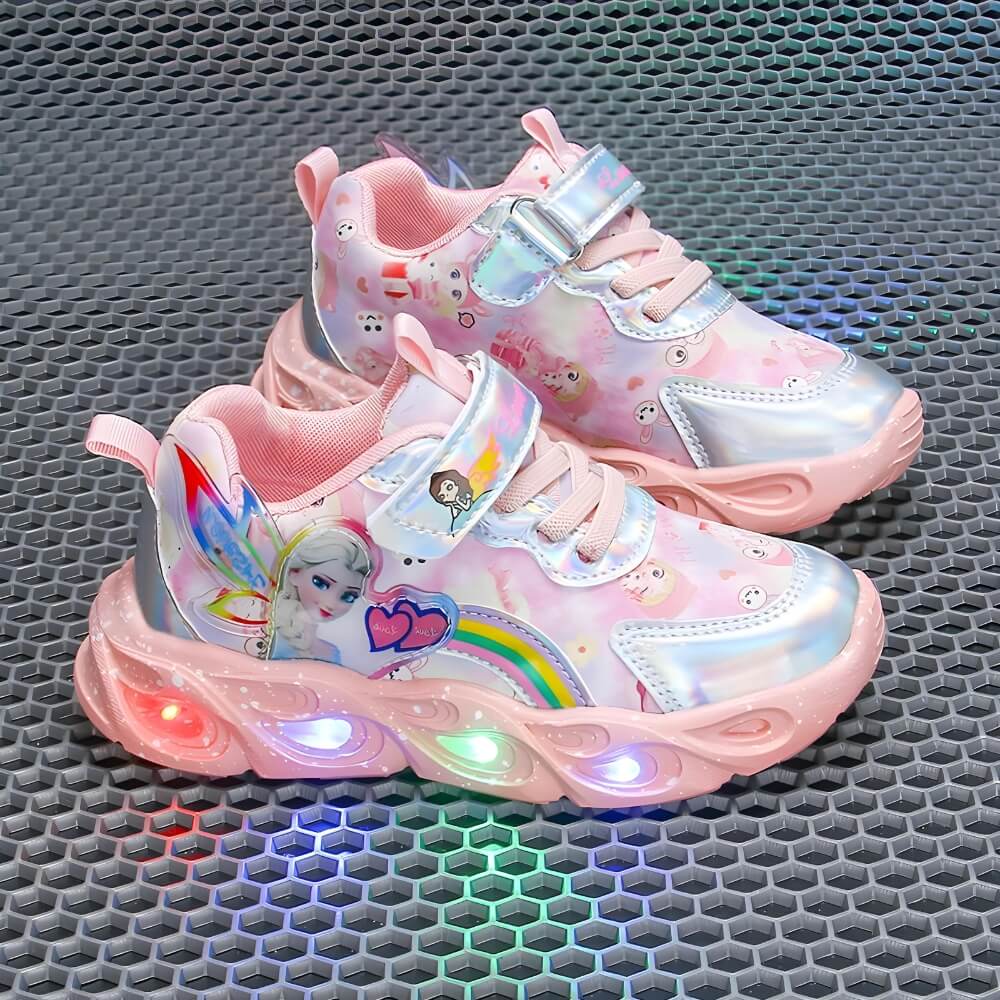 LED Light-Up Kids Sneakers | Fantasy Print | Colorful & Fun