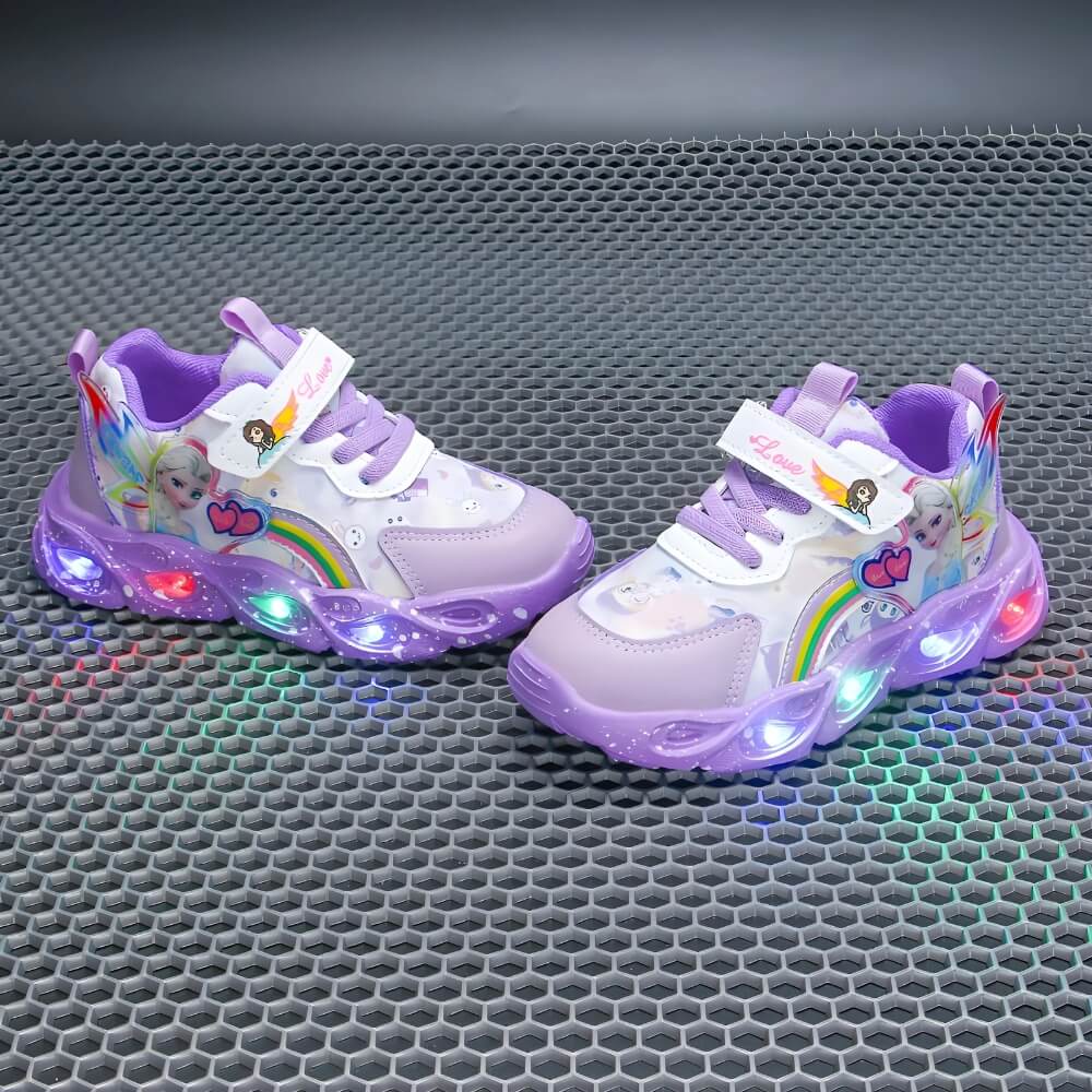 LED Light-Up Kids Sneakers | Fantasy Print | Colorful & Fun