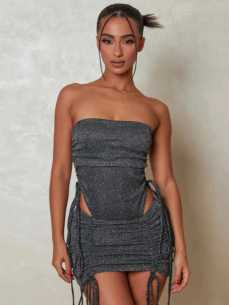 Glitter Cutout Bodycon Dress | Party-Ready & Bold | Perfect for Night Out