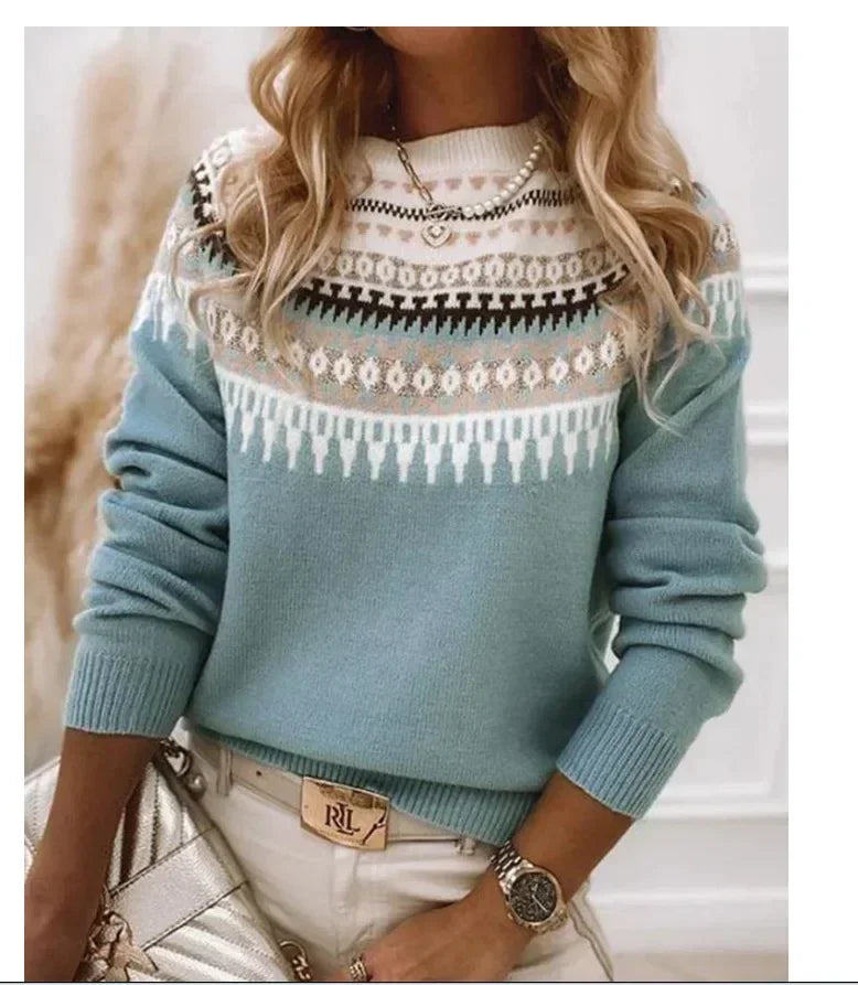 Fair Isle Knit Sweater | Cozy & Stylish | Nordic-Inspired