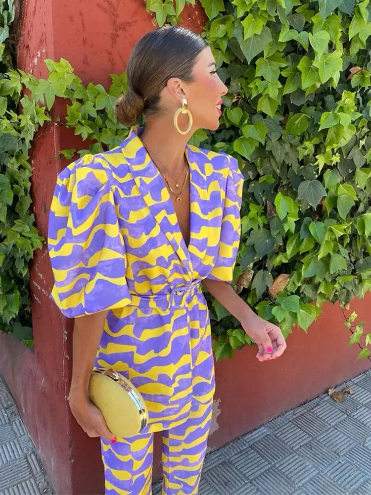 Bold Two-Piece Suit | Vibrant & Chic | Fashion Statement