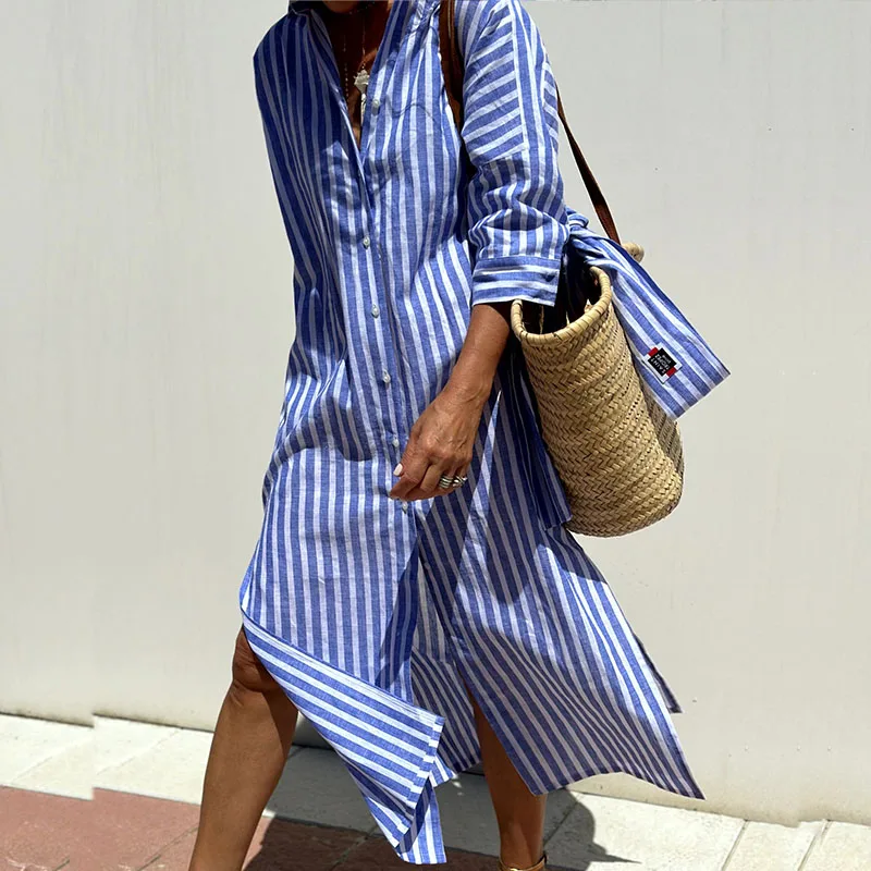 Striped Linen Shirt Dress | Breezy | Effortless & Chic