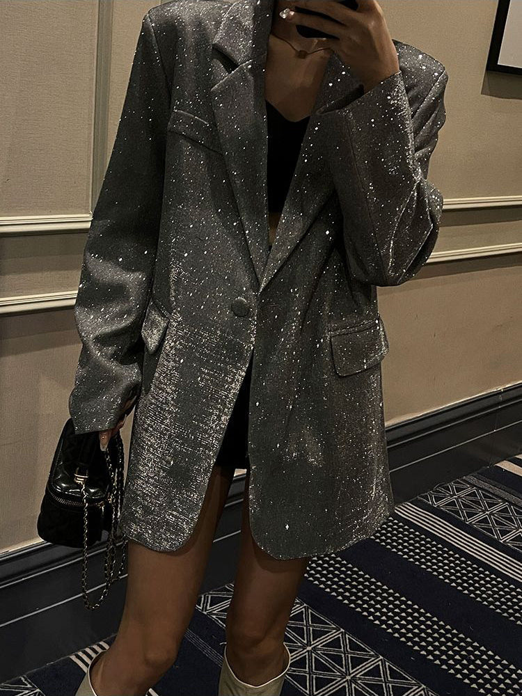 Shimmer Oversized Blazer | Bold & Glamorous | Perfect for Night Out