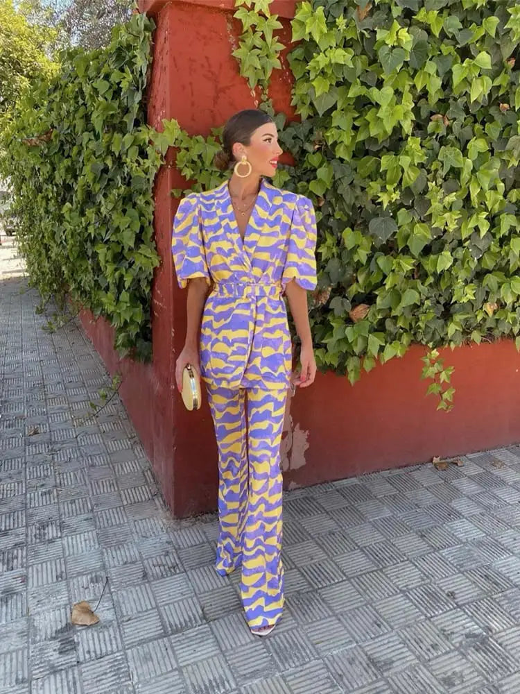 Bold Two-Piece Suit | Vibrant & Chic | Fashion Statement