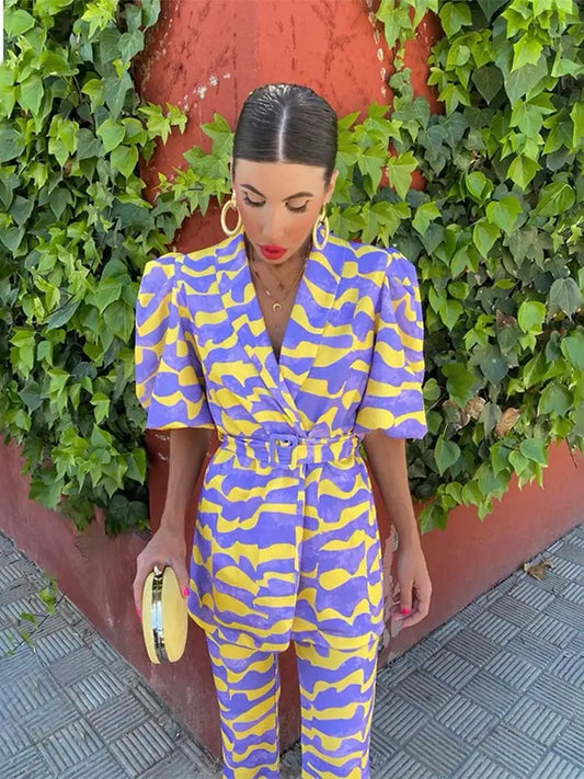 Bold Two-Piece Suit | Vibrant & Chic | Fashion Statement