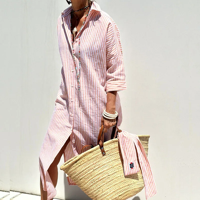 Striped Linen Shirt Dress | Breezy | Effortless & Chic