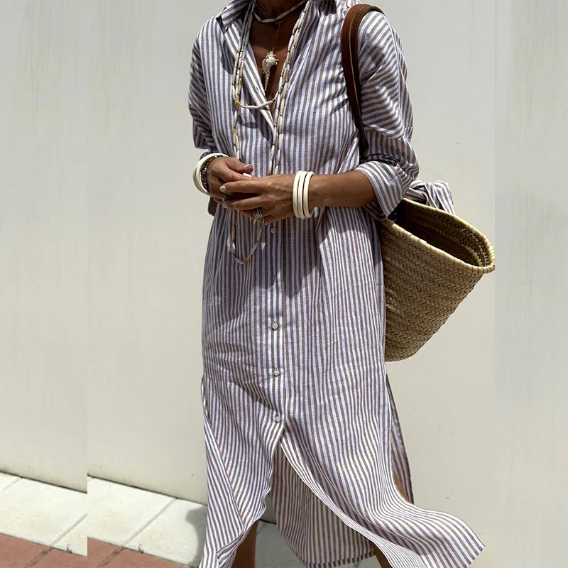 Striped Linen Shirt Dress | Breezy | Effortless & Chic