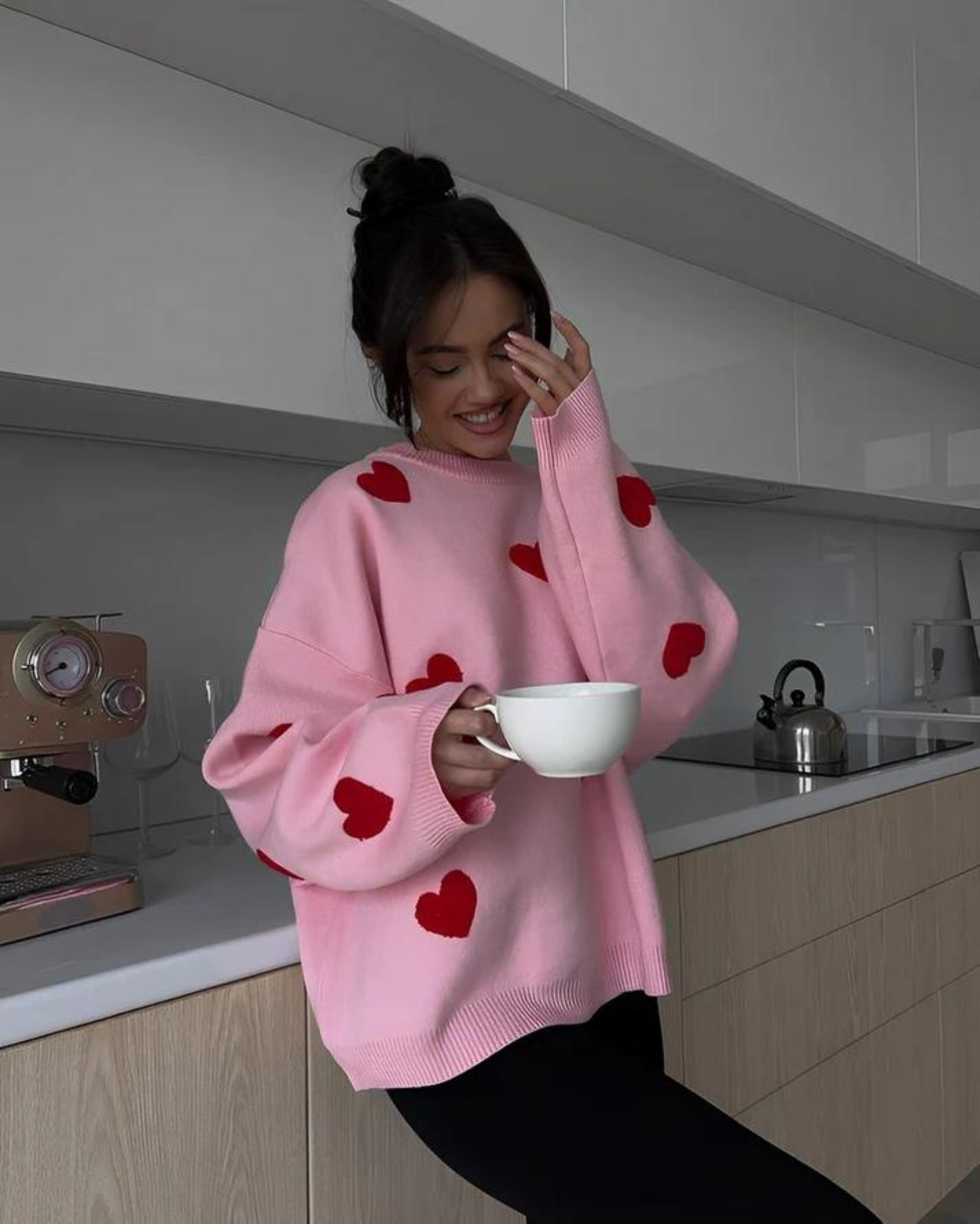 Oversized Heart Sweater | Cozy | Cute & Romantic