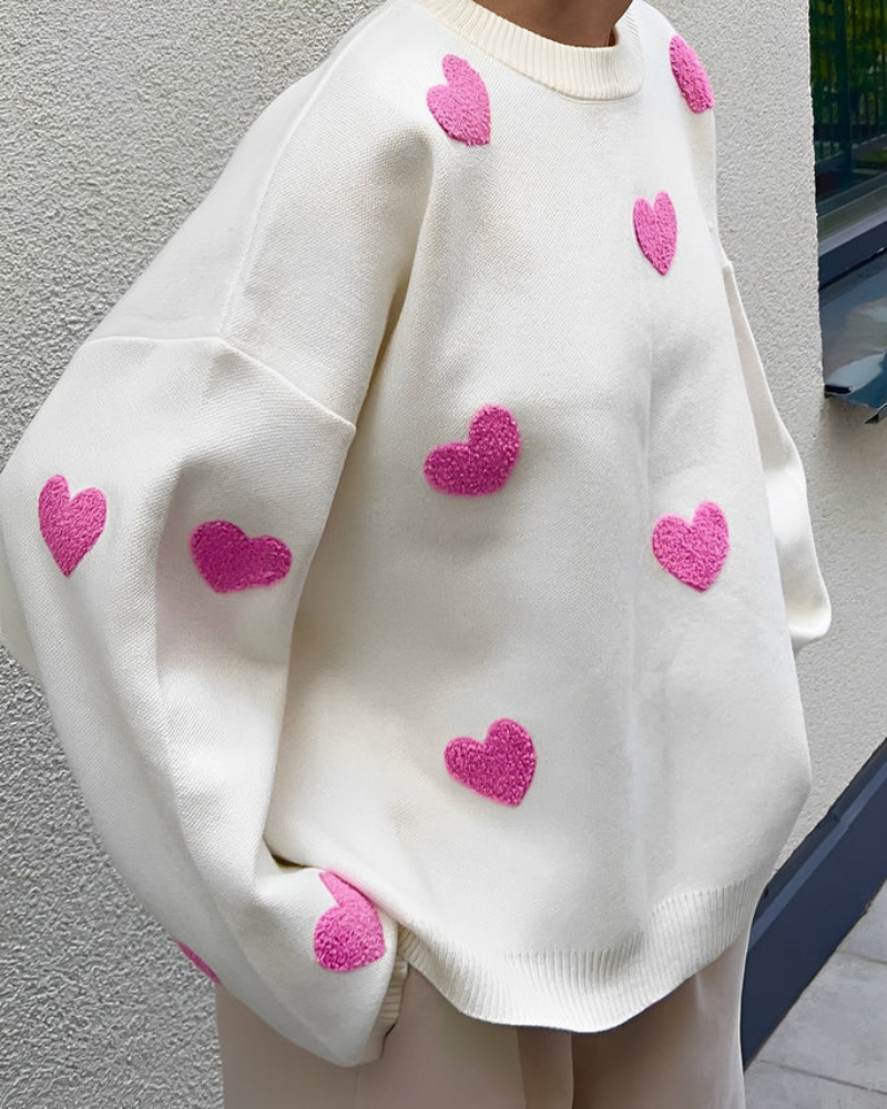 Oversized Heart Sweater | Cozy | Cute & Romantic