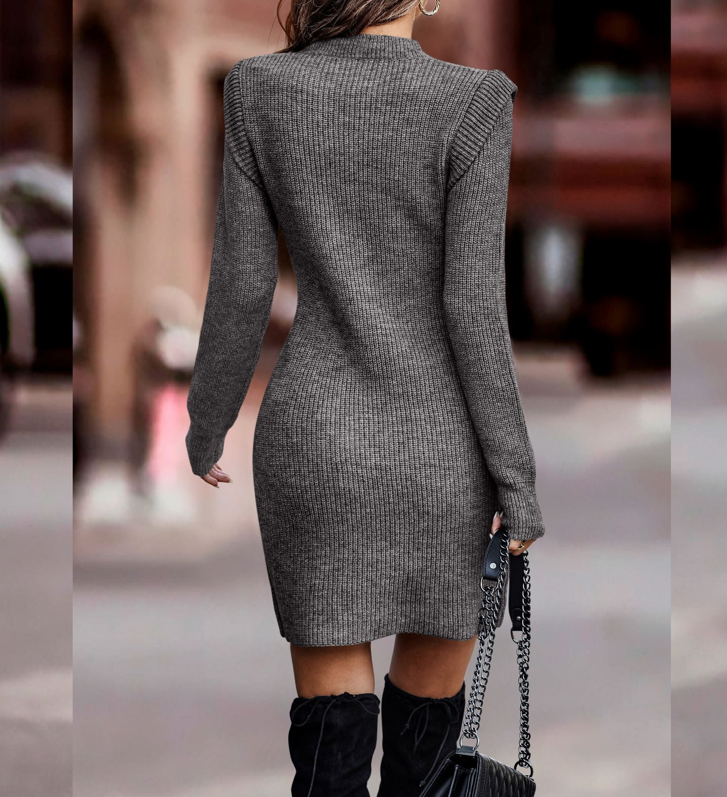 Ribbed Knit Sweater Dress | Bodycon | Fall Chic