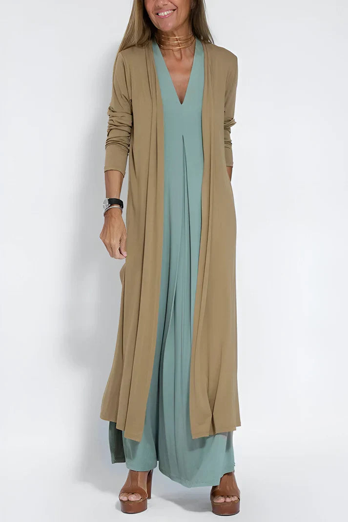 Maxi Dress Set | Elegant & Flowy | With Optional Cardigan