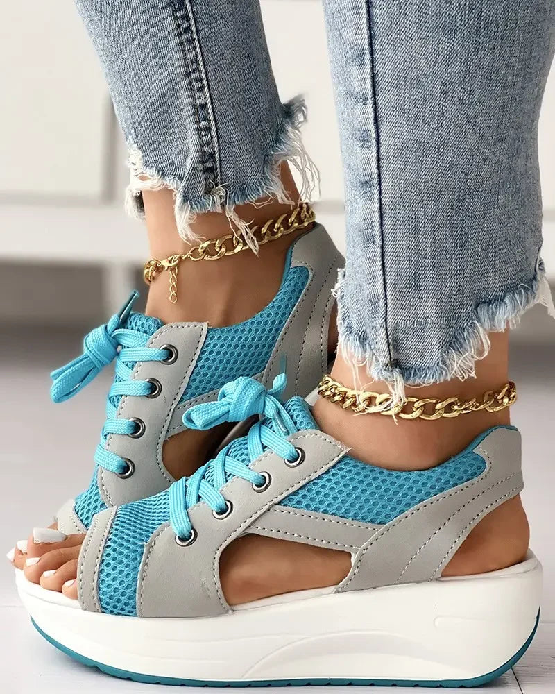 Open-Toe Platform Sneakers | Casual | Sporty and Stylish