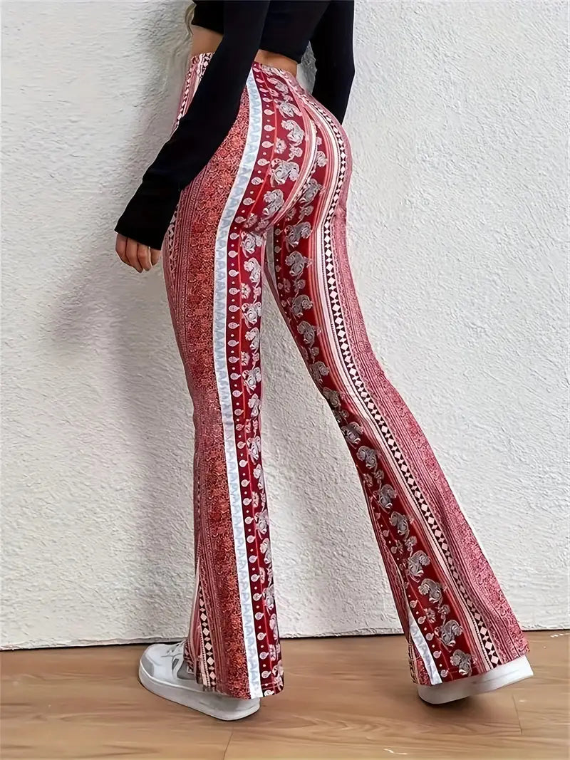 Boho Flare Pants | High Waist | Retro Chic