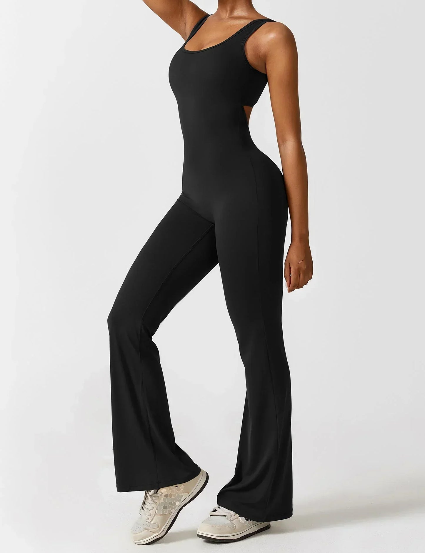 Flared Jumpsuit | Sculpting Fit | Perfect for Active & Casual Wear