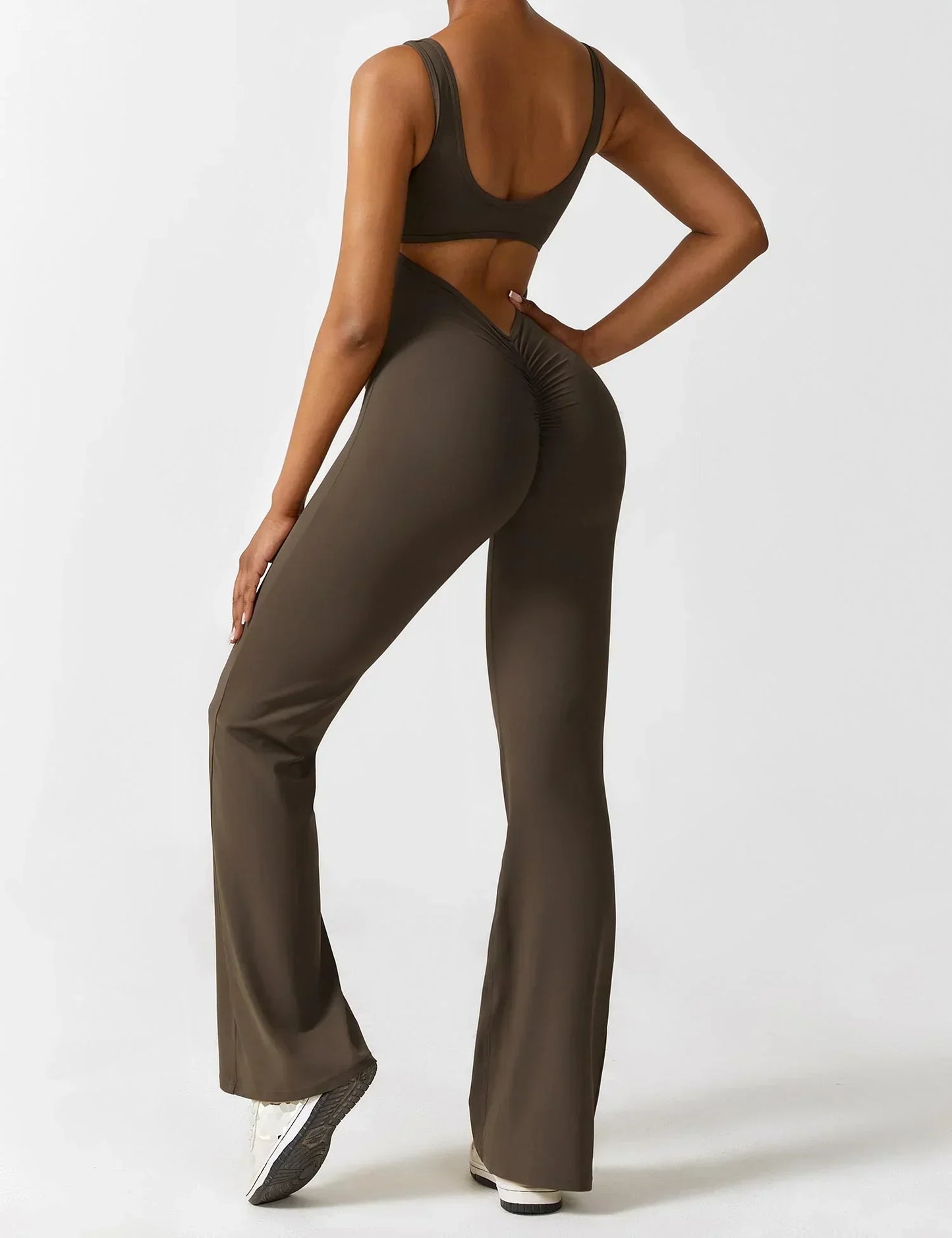 Flared Jumpsuit | Sculpting Fit | Perfect for Active & Casual Wear