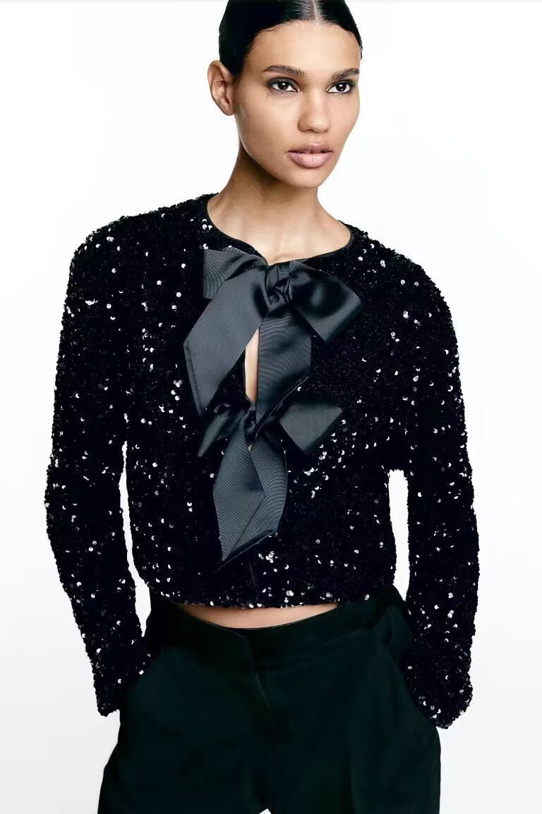 Elegant Textured Blouse | Statement Bow Detail | Perfect for Chic Occasions