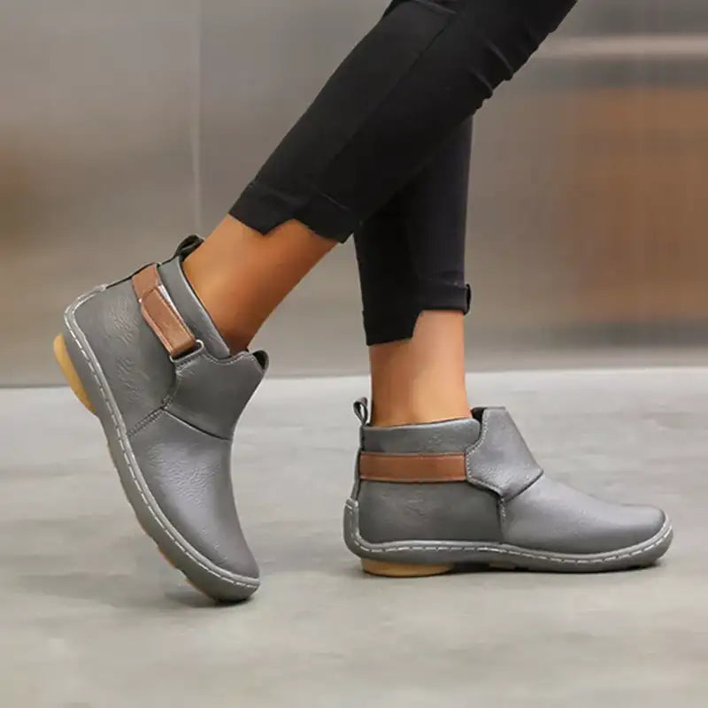 Casual Ankle Boots | Leather Look | Comfortable & Stylish