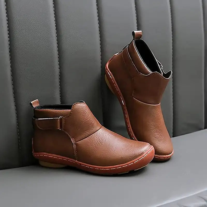 Casual Ankle Boots | Leather Look | Comfortable & Stylish