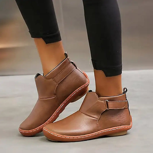 Casual Ankle Boots | Leather Look | Comfortable & Stylish