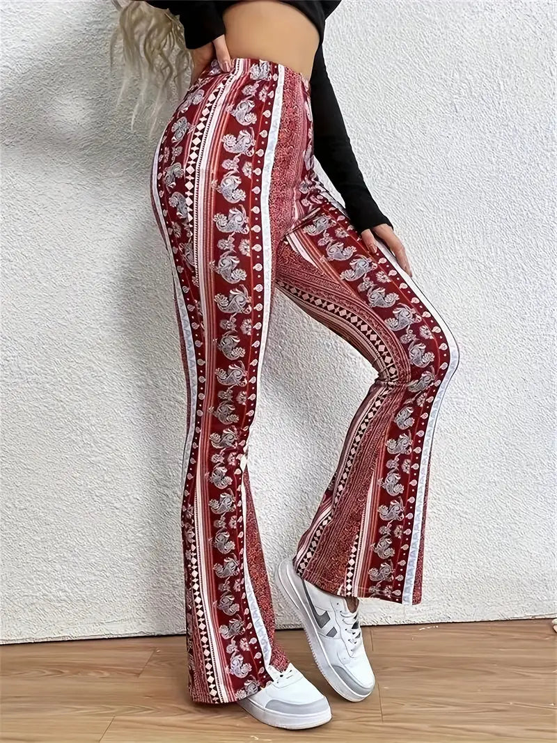 Boho Flare Pants | High Waist | Retro Chic