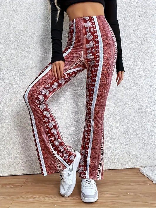 Boho Flare Pants | High Waist | Retro Chic