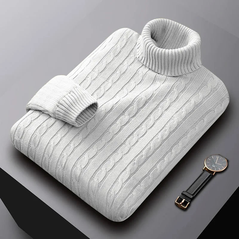 Cable-Knit Turtleneck Sweater | Warm & Stylish | Classic Fit