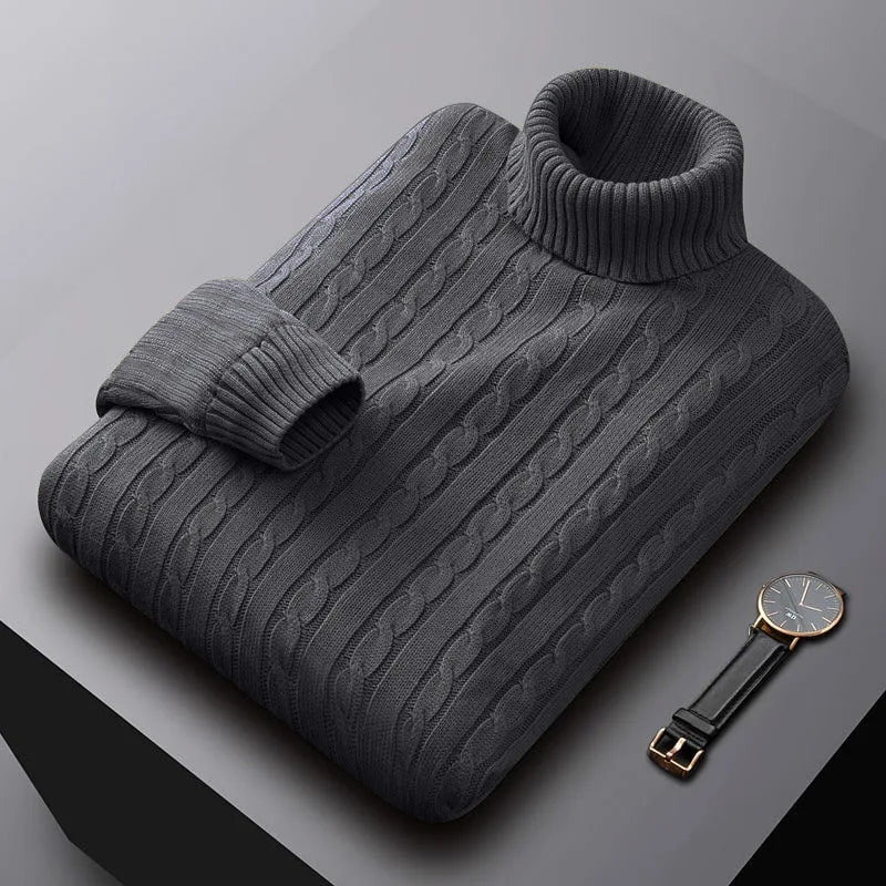 Cable-Knit Turtleneck Sweater | Warm & Stylish | Classic Fit