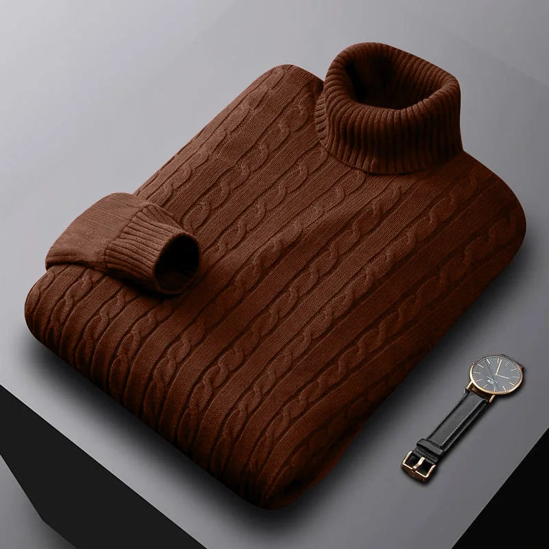 Cable-Knit Turtleneck Sweater | Warm & Stylish | Classic Fit