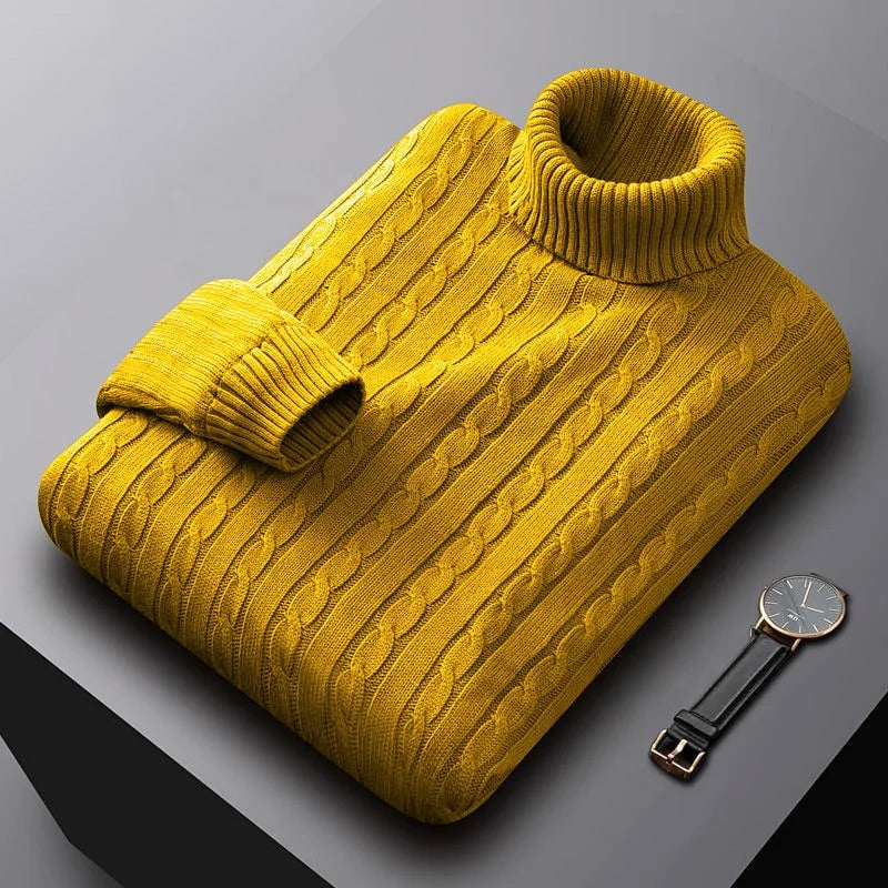 Cable-Knit Turtleneck Sweater | Warm & Stylish | Classic Fit