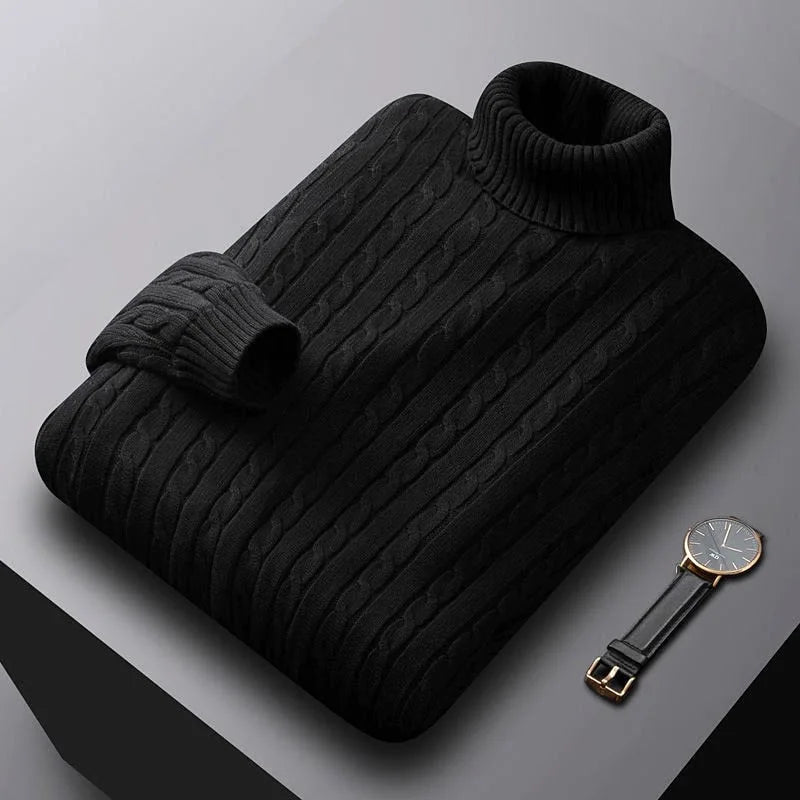 Cable-Knit Turtleneck Sweater | Warm & Stylish | Classic Fit