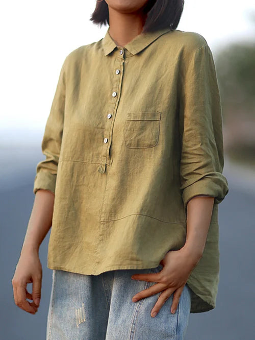 Linen Button-Up Shirt | Relaxed | Lightweight & Breathable