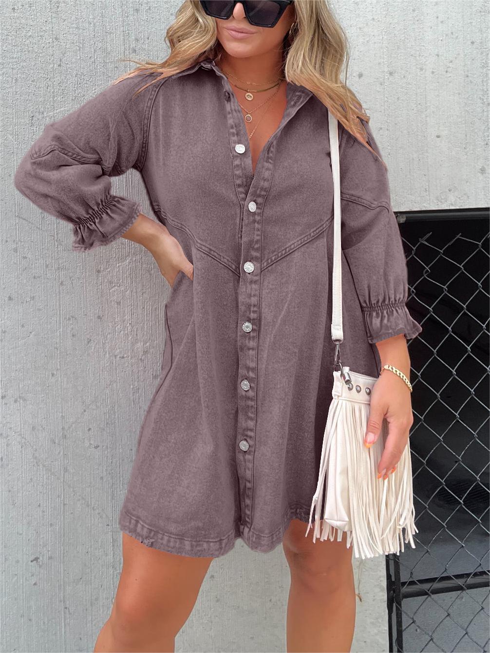 Denim Shirt Dress | Casual & Chic | Button-Down Style