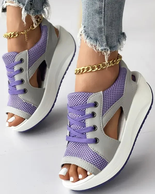 Open-Toe Platform Sneakers | Casual | Sporty and Stylish