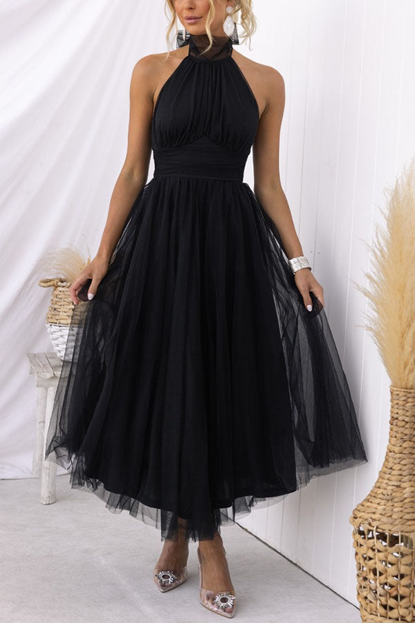 Halter Tulle Dress | Elegant & Flowy | Perfect for Special Occasions