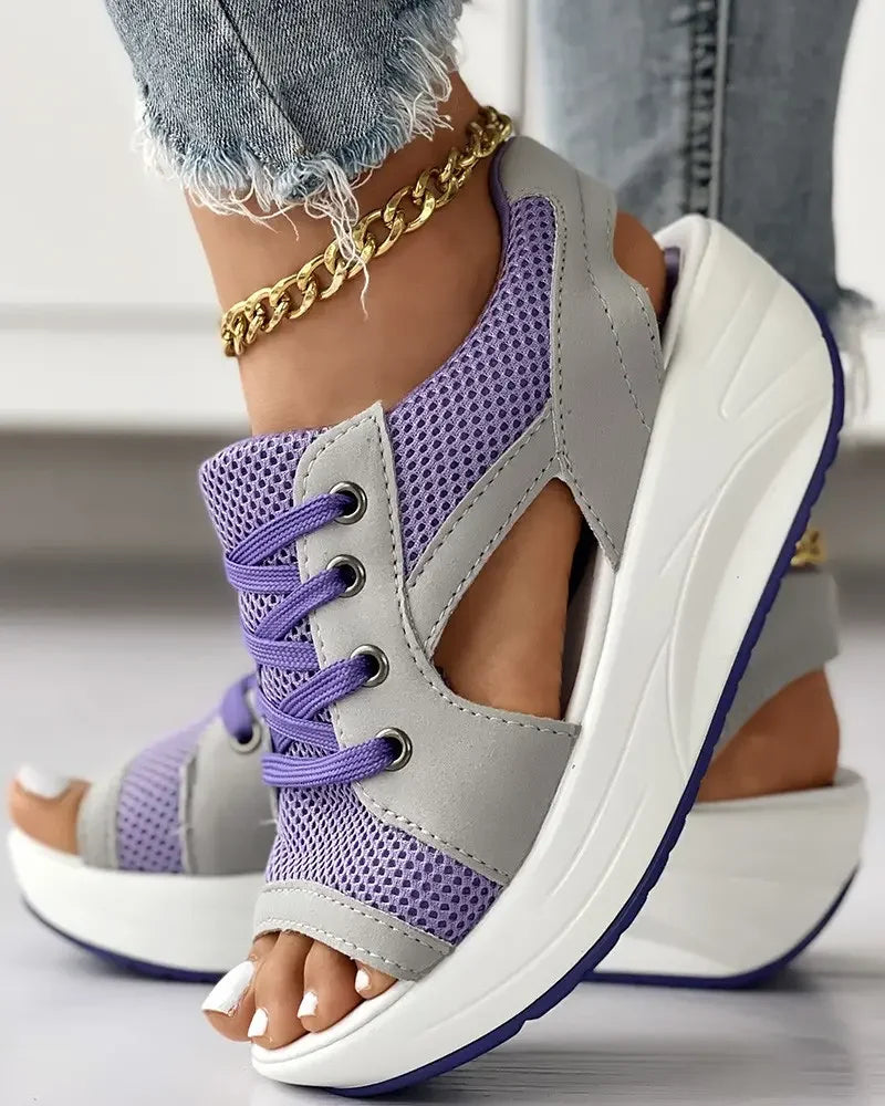 Open-Toe Platform Sneakers | Casual | Sporty and Stylish