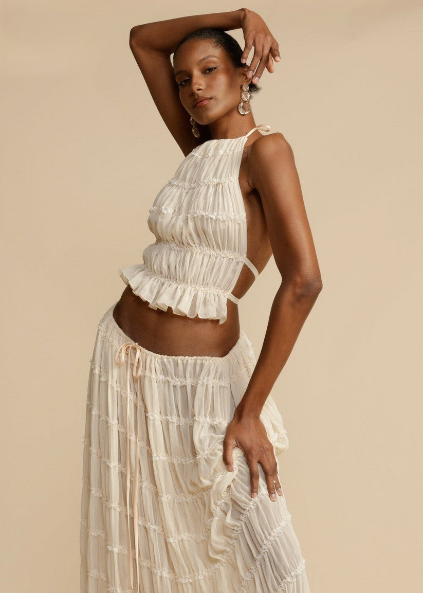 Ruffled Two-Piece Set | Boho Chic | Lightweight & Elegant