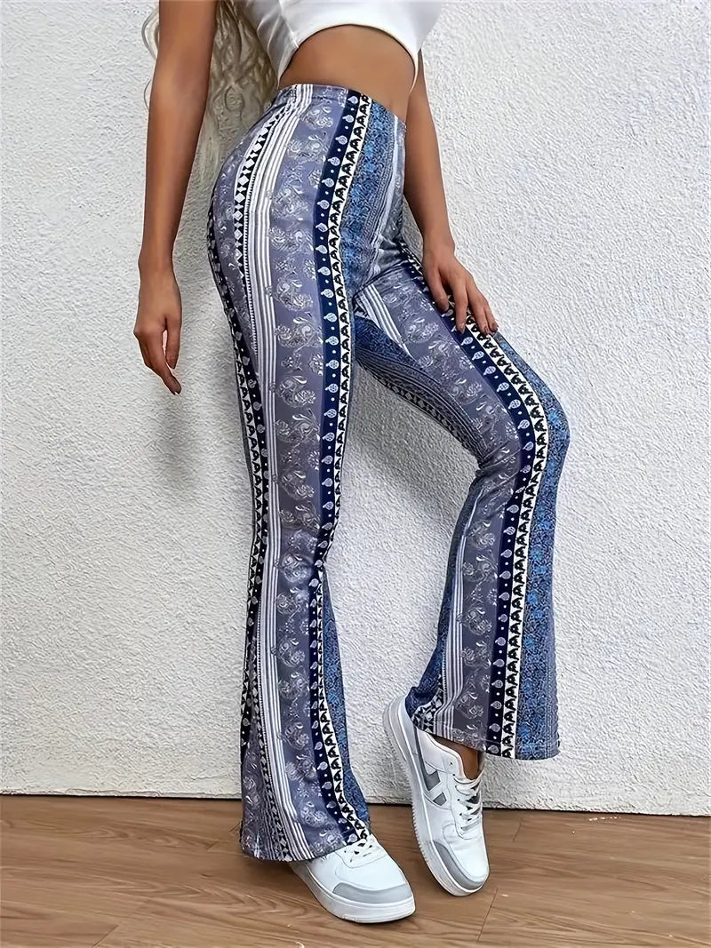 Boho Flare Pants | High Waist | Retro Chic